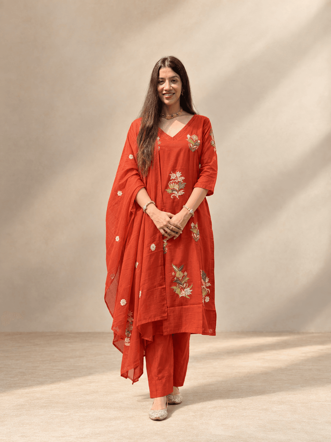 Straight 3 Piece - Ladies Cotton Suit Manufacturer